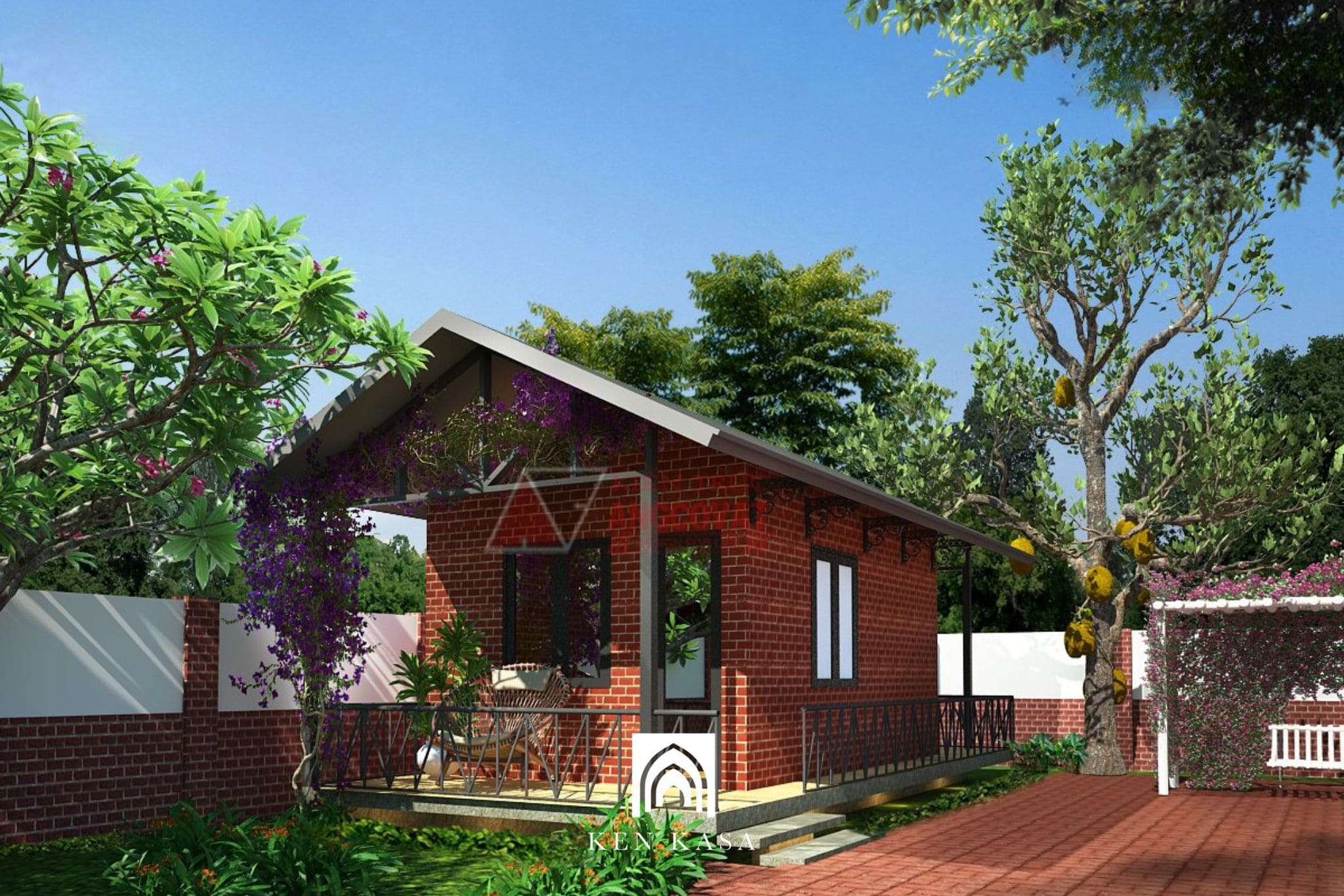 Mẫu thiết kế bungalow bằng gạch